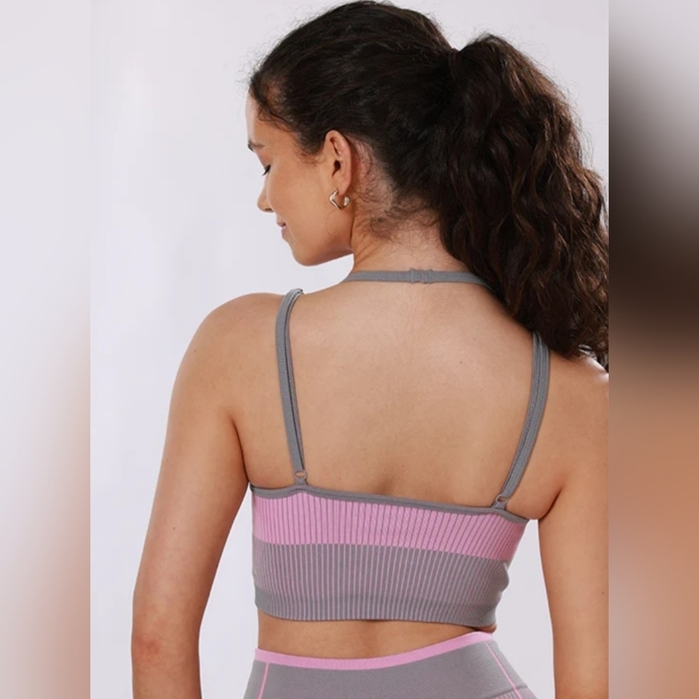Pink and Gray Women's AstroRemiges Sports  Bra Size Large - Picture 3 of 4
